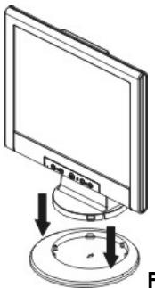 HITACHI CML152XW2 - Connecting the LCD Monitor and Base - 1
