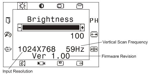 HITACHI CML153XW - OSD Function Menu - 1