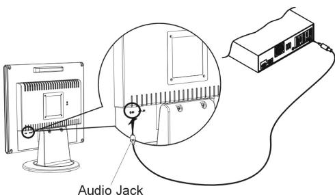 HITACHI CML154XW - Connecting the Audio Cable - 1