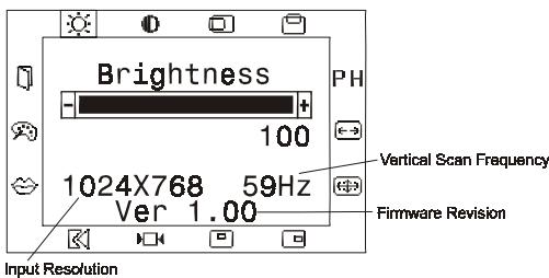 HITACHI CML154XW - OSD Function Menu - 1
