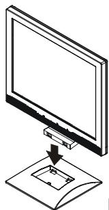 HITACHI CML158XW - Connecting the LCD Monitor and Base - 1