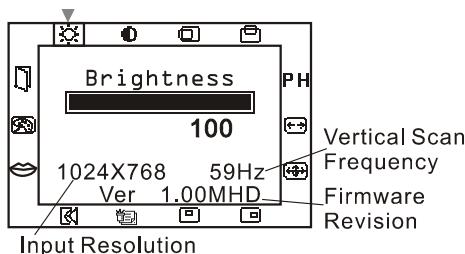 HITACHI CML158XW - OSD Function Menu - 1