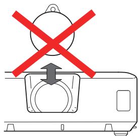HITACHI CPX8 - Precaution for lens cover attachment and removal - 2