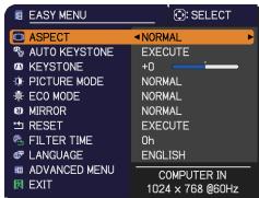 HITACHI CPX8 - In the EASY MENU - 1
