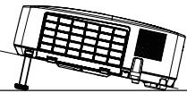HITACHI CPX8 - Adjusting the projector's elevator - 1