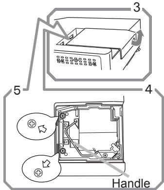 HITACHI CPX9 - Replacing the lamp - 2