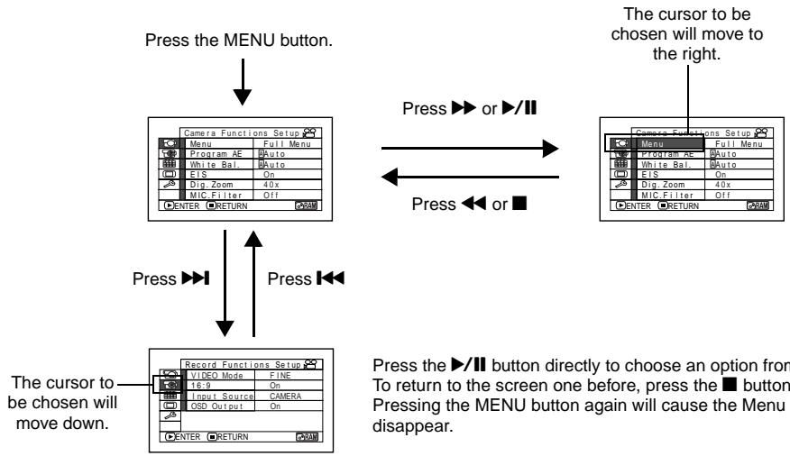 HITACHI DZ-BX35A - -Operating Menu - 2
