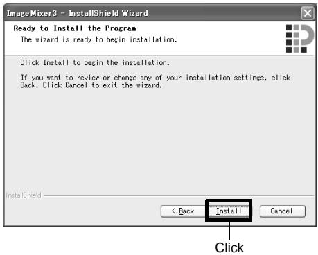 HITACHI DZ-BX35A - Executing installation: The setups for installation are now complete. Click "Install" to execute installation. - 1