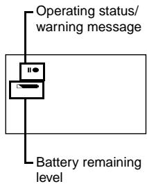 HITACHI DZ-BX35A - - Interpreting symbols on LCD screen when recording with the screen facing the same direction as the lens: - 1