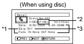 HITACHI DZ-BX35A - DISPLAYING INFORMATION USING MENU SCREEN (DETAIL) - 1