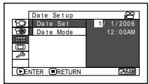HITACHI DZ-BX35A - Setting Date and Time - 2