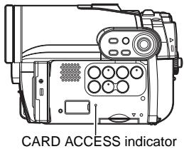 HITACHI DZ-BX35A - Do not turn the DVD video camera/ recorder off while the ACCESS/PC indicator or CARD ACCESS indicator is lit or blinking: - 2