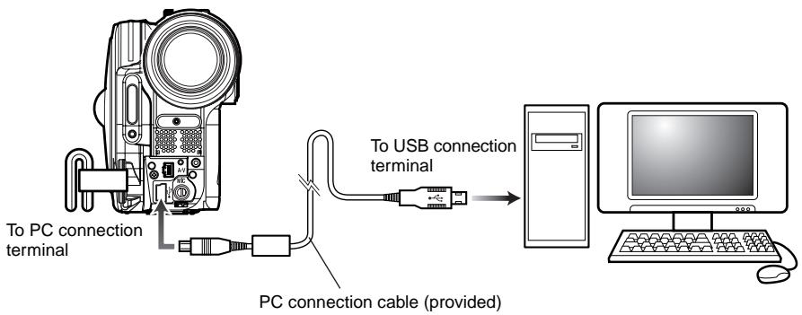 HITACHI DZ-BX35A - Connecting to PC via PC Connection Cable - 1