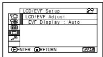 HITACHI DZ-BX35A - LCD/EVF Setup - 1