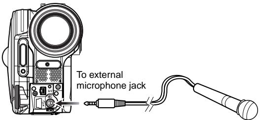 HITACHI DZ-BX35A - Using External Microphone - 1