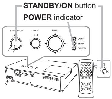 HITACHI ED-X26 - Turning on the power - 1