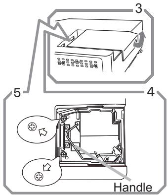 HITACHI ED-X26 - Replacing the lamp - 2