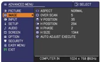 HITACHI ED-X26 - IMAGE menu - 1