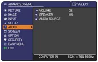 HITACHI ED-X26 - AUDIO menu - 1