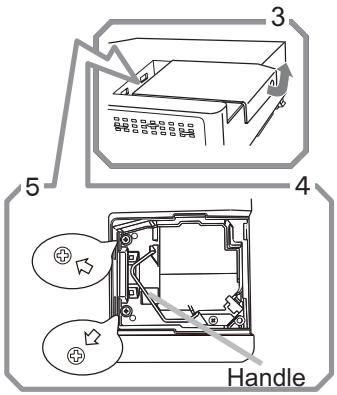 HITACHI ED-X50 - Replacing the lamp - 2