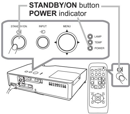 HITACHI ED-X50 - Turning on the power - 1
