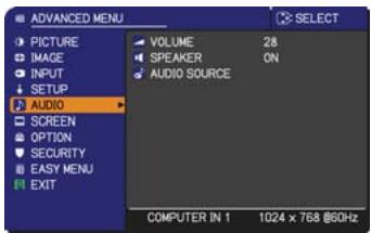 HITACHI ED-X50 - AUDIO menu - 1