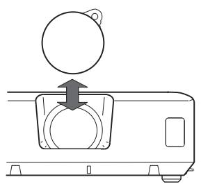HITACHI ED-X50 - Precaution for lens cover attachment and removal - 1