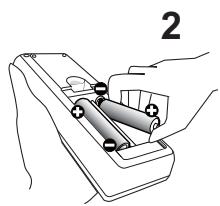 HITACHI CP-RX94 - Preparing for the remote control - 2