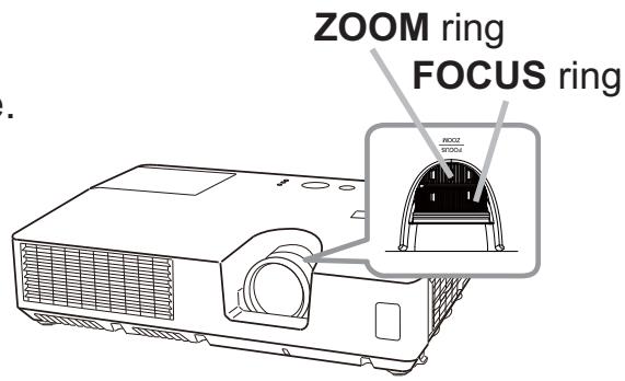HITACHI CP-RX94 - Adjusting the zoom and focus - 1