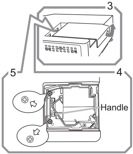 HITACHI CP-RX94 - In case of replacement by yourself, follow the following procedure. - 2