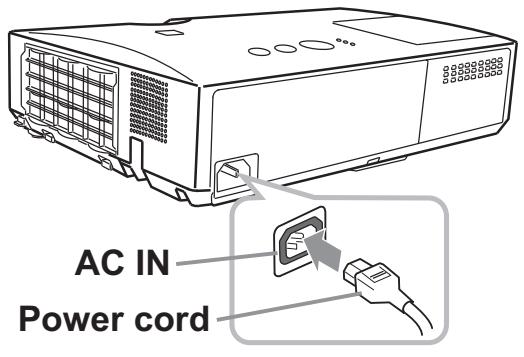 HITACHI CP-RX94 - Connecting to a power supply - 1
