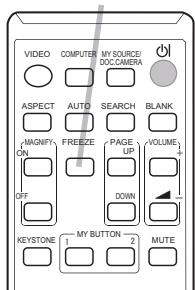 HITACHI CP-RX94 - Press the FREEZE button on the remote control. - 1