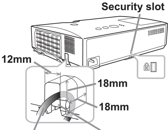 HITACHI CP-RX94 - Using the security bar and slot - 3