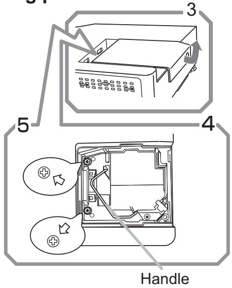 HITACHI CP-RX94 - Replacing the lamp - 2