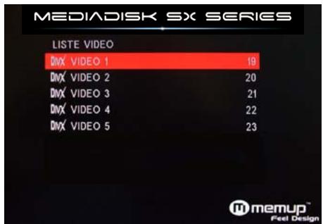 MEMUP MEDIADISK SX SERIES - Video Menu - 1