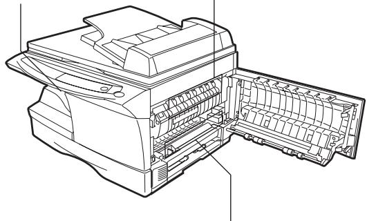 OLIVETTI D-COPIA 120/150 - Check the misfeed location. Remove the misfed paper following the instructions for each location in the illustration below. If 品 _    V blinks in the display, proceed to "A: Misfeed in the paper feed area" (p.62). - 1