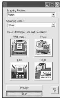 OLIVETTI D-COPIA 120/150 - Select "Acquire Image" from the "File" menu, or click the "Acquire" button (acquire). - 2