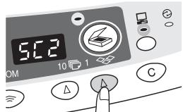 OLIVETTI D-COPIA 120/150 - Press the right copy quantity key to display the number of the application you wish to use for scanning. - 1