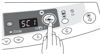 OLIVETTI D-COPIA 120/150 - Press the SCANNER (@) key. - 1