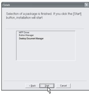 OLIVETTI D-COPIA 120/150 - Review the software packages to be installed on the screen, and then click the "Start" button. - 1