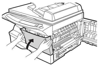 OLIVETTI D-COPIA 120/150 - Close the front cover and then the side cover by pressing the round projections near the side cover open button. The indicator () will go out and the start (心) indicator will light up. - 2