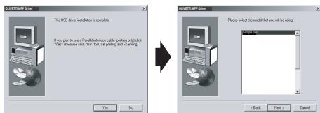 OLIVETTI D-COPIA 120/150 - Copying files for MFP driver installation and parallel interface setup (This step will start if it was selected in step 4). - 2