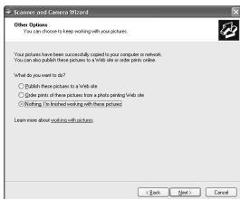 OLIVETTI D-COPIA 120/150 - Scanning with the "Scanner and Camera Wizard" in Windows XP - 5