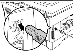 OLIVETTI D-COPIA 120/150 - Connecting the USB interface cable - 1