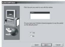 OLIVETTI D-COPIA 120/150 - Copying files for MFP driver installation and parallel interface setup (This step will start if it was selected in step 4). - 3