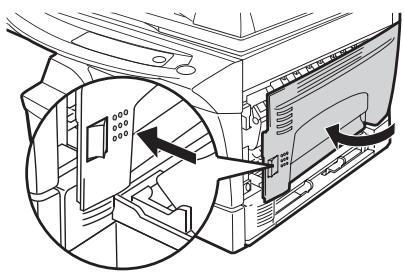 OLIVETTI D-COPIA 120/150 - Close the front cover and then the side cover by pressing the round projections near the side cover open button. The indicator () will go out and the start (心) indicator will light up. - 3