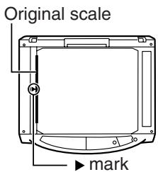 OLIVETTI D-COPIA 120/150 - Place an original face down on the original table. Align it with the original scale and the centering () mark. Gently close the original cover/SPF. - 1