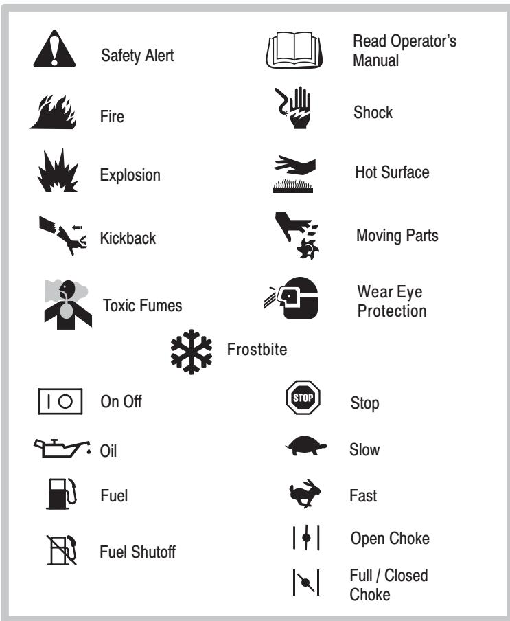 BRIGGS & STRATTON BRIGGS & STRATTON 303400 - SYMBOLS ASSOCIATED WITH THIS ENGINE - 1