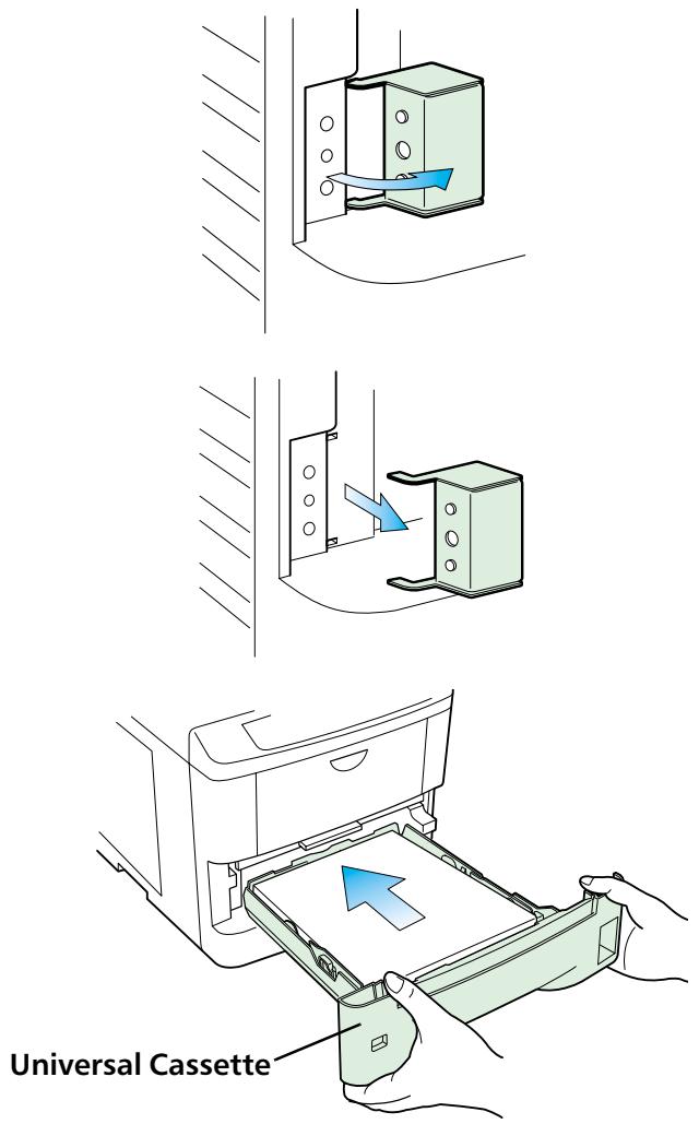 KYOCERA FS-3718M - To remove the retention bracket and set the cassette: - 3