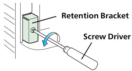 KYOCERA FS-3718M - To remove the retention bracket and set the cassette: - 2